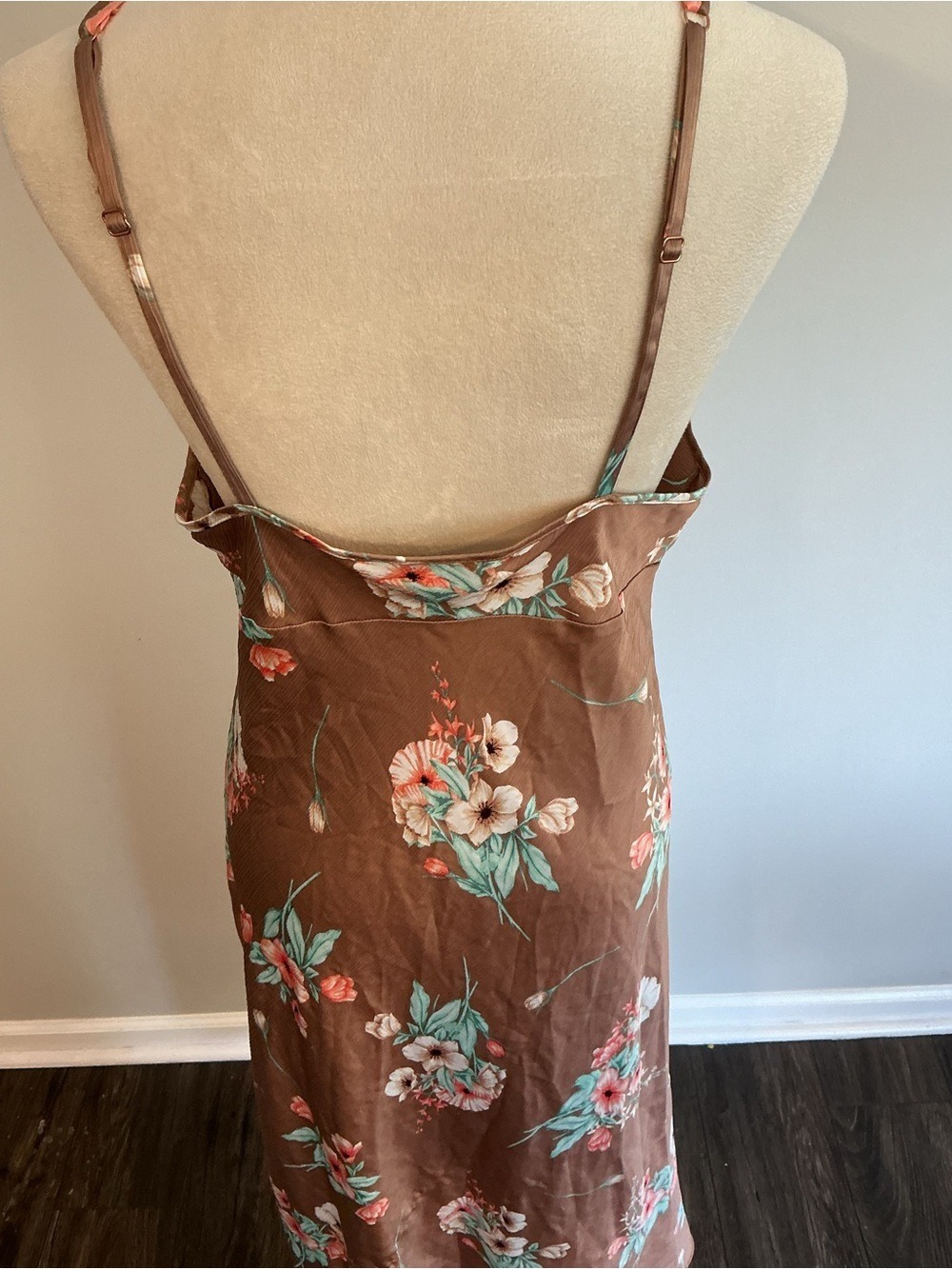 Jones New York Brown Floral Print Nightgown - Picture 6 of 9